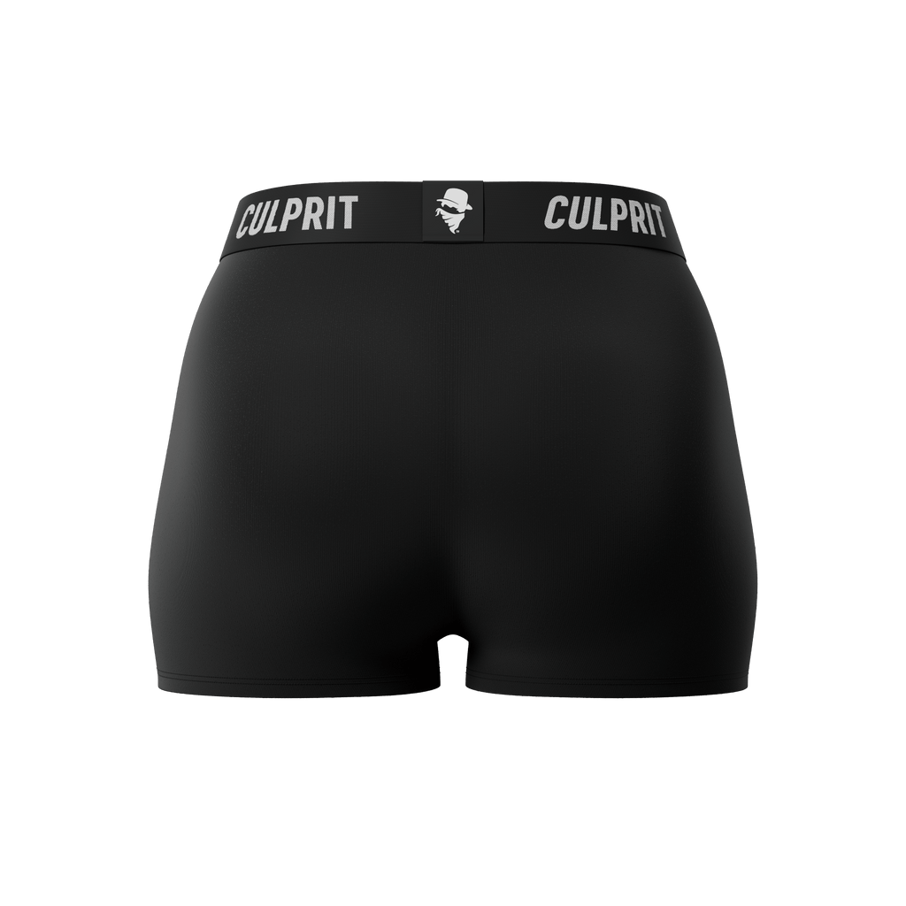 Stealth Black 🥷 Booty Shorts - Culprit Underwear - Booty Shorts - BS - BLK - XS