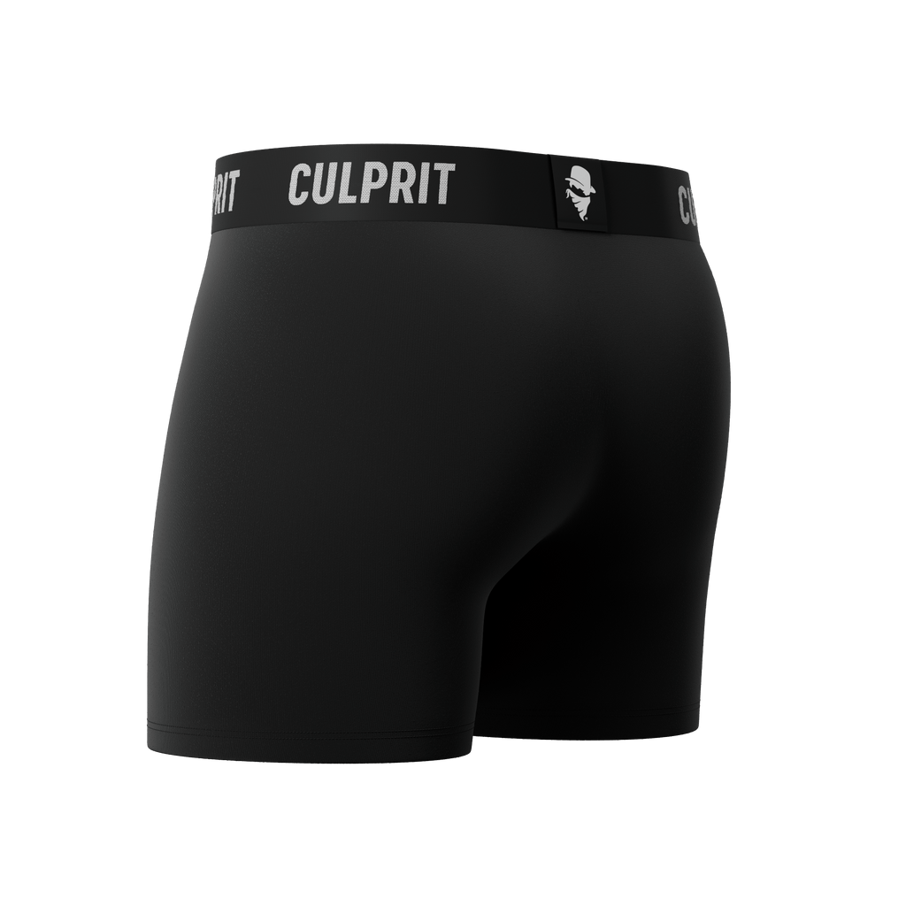 Stealth Black 🥷 Boxer Briefs w/ fly - Culprit Underwear - Boxer Briefs w/Fly - BB - BLK - S