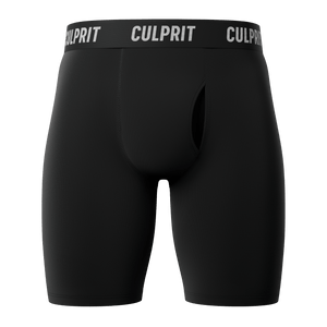 Stealth Black 🥷 Long-Cut Boxer Briefs w/ fly