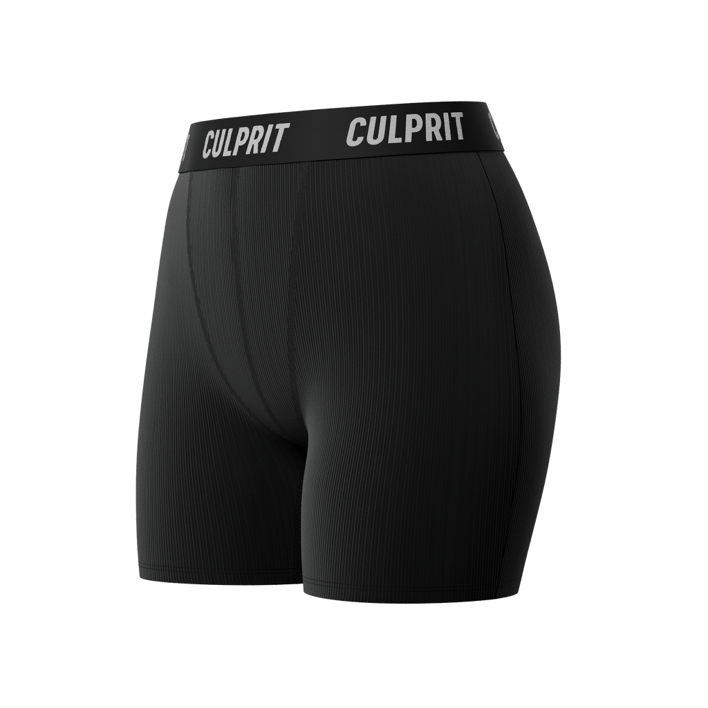 Stealth Black Ribbed 🥷 LadyBoxers - Culprit Underwear - LadyBoxers™ - LB2 - SBR - XS