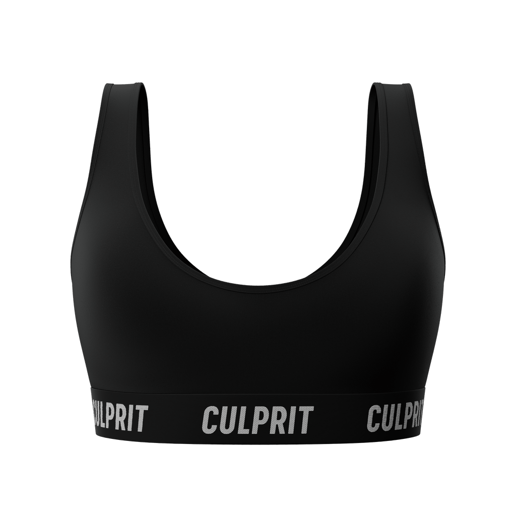 Stealth Black 🥷 Scoop Bra - Culprit Underwear - Scoop Bra - SBRA - BLK - XS