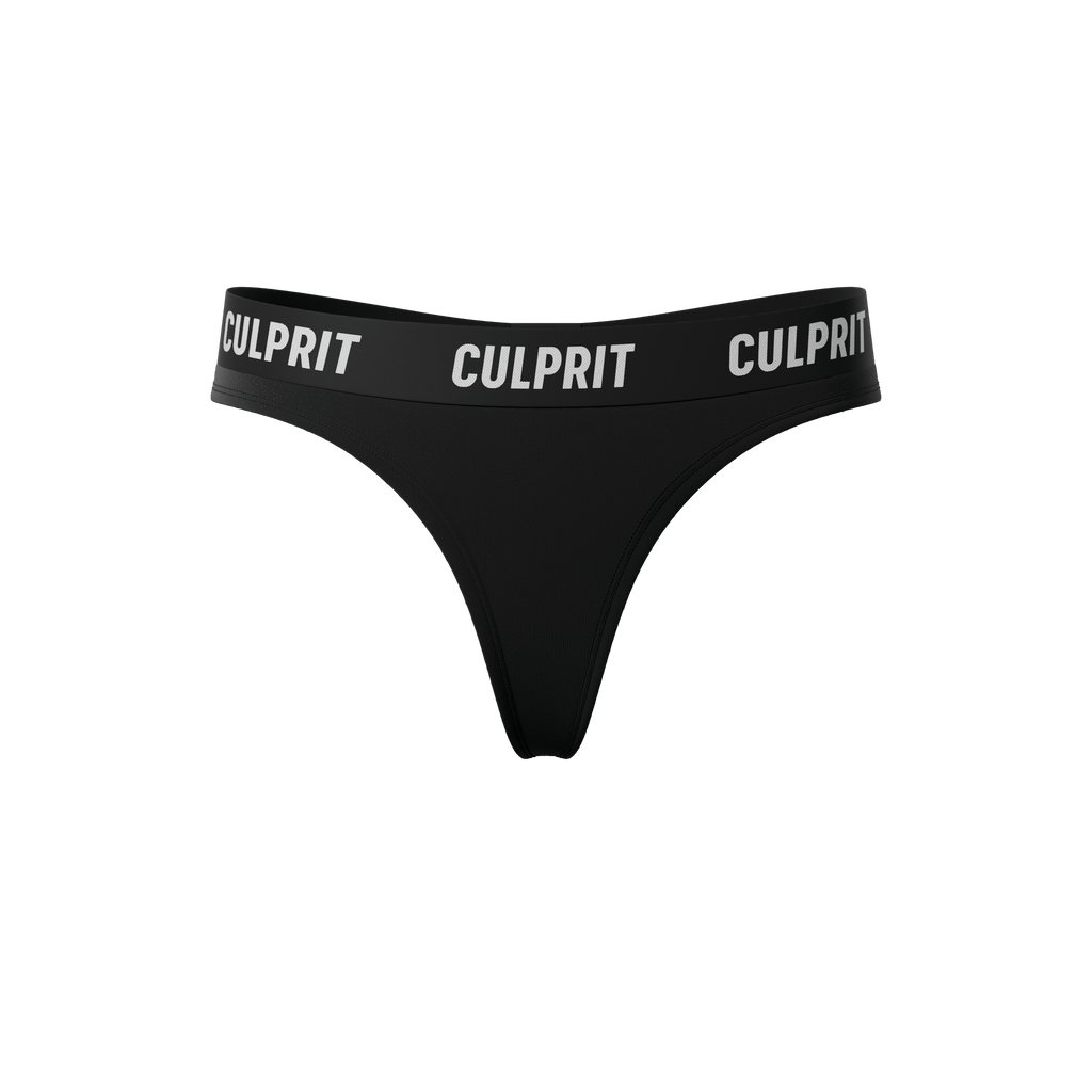 Stealth Black 🥷 Thong - Culprit Underwear - Thongs - THG - BLK - XS