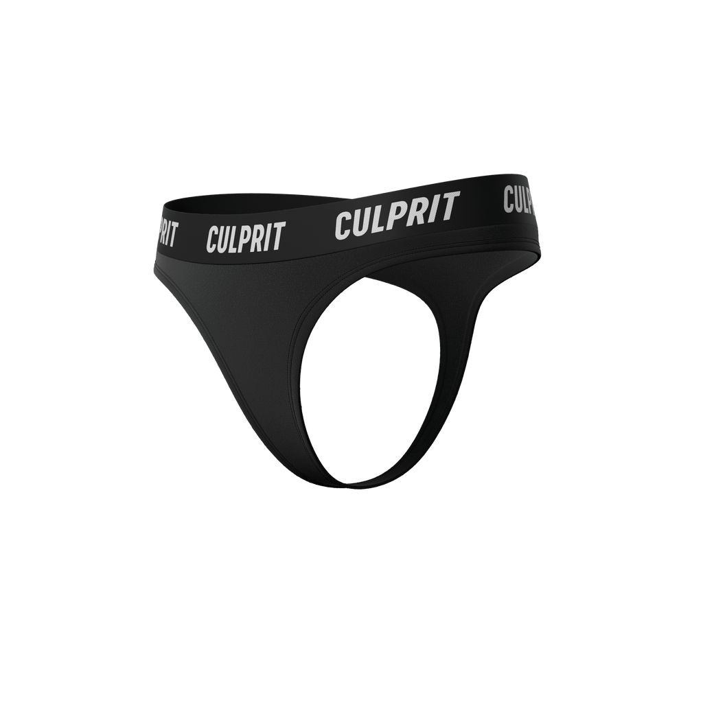 Stealth Black 🥷 Thong - Culprit Underwear - Thongs - THG - BLK - XS