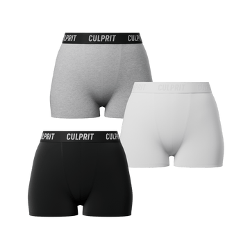 The Solid Booty Shorts Pack 👌 - Culprit Underwear - Booty Shorts - BS - BWG3PK - XS