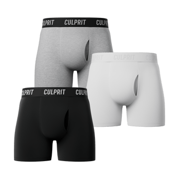 The Solid Boxer Briefs w/ fly Pack 👌 - Culprit Underwear - Boxer Briefs w/Fly - BB - BWG3PK - S