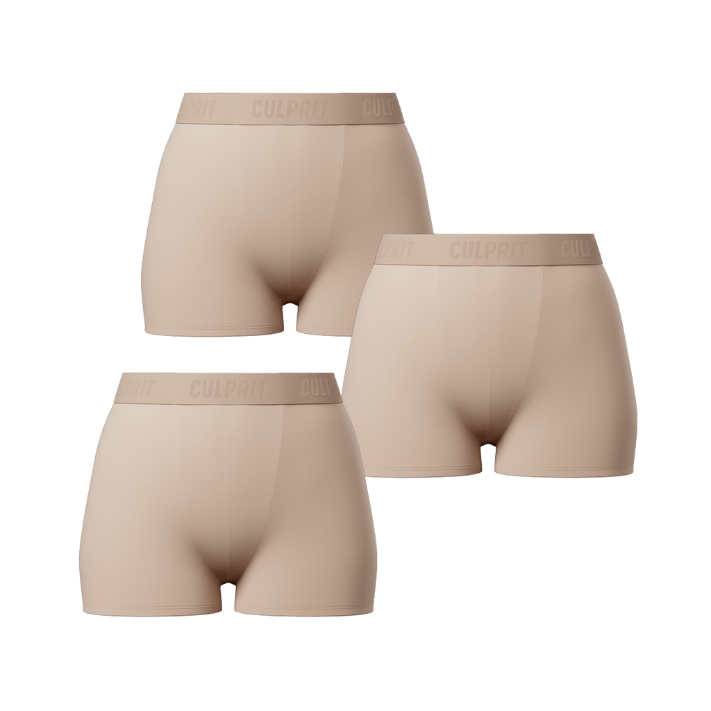 Toasted Marshmallow Booty Shorts 3 - Pack 🍨 - Culprit Underwear - Booty Shorts - 3PK - BS - NOUG - XS