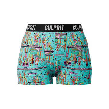 Walk Like an Egyptian 𓀊 - Culprit Underwear - Booty Shorts - BS2 - EGYPT - XS