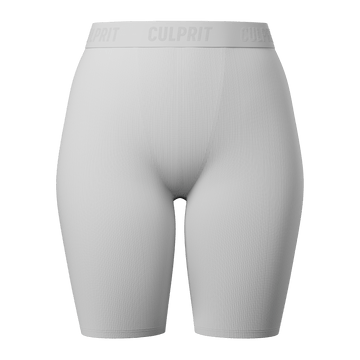 White Hot Ribbed Long - Cut LadyBoxers - Culprit Underwear - LadyBikerz - LBK2 - WHR - XS