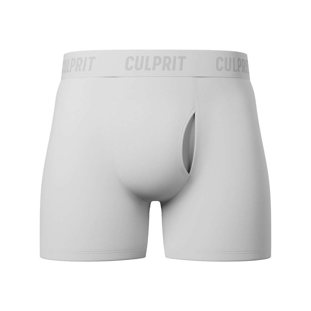 White Hot Solid Boxer Briefs w/ fly - Culprit Underwear - Boxer Briefs w/Fly - BB - WHOT - S