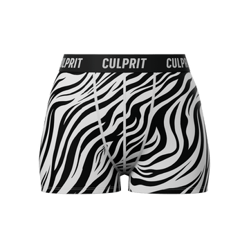 Zebra 🦓 Booty Shorts - Culprit Underwear - Booty Shorts - BS - ZEBRA - XS