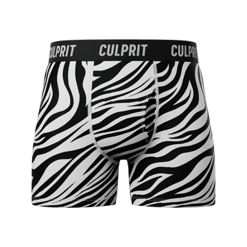 Zebra 🦓 Boxer Briefs w/ fly - Culprit Underwear - Boxer Briefs w/Fly - BB - ZEBRA - S