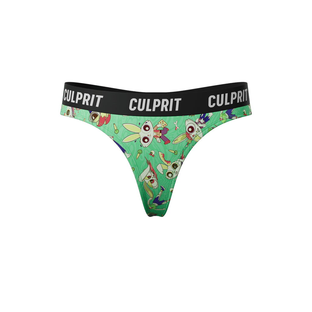 Zombie Bunnies 🧟‍♂️🐰 Thong - Culprit Underwear - Thongs - THG2 - ZOMBI - XS