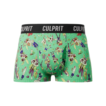 Zombie Bunnies 🧟‍♂️🐰 Trunk Cut Boxer Briefs w/ fly - Culprit Underwear - Trunk Cut w/ Fly - TRK2 - ZOMBI - S